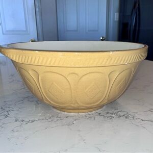 VTG 1920’s Mixing Bowl TG Green English British Yellow Cornishware 5qt 12”